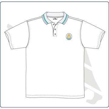 POLO M/C GRANITO BLANCO ALGODON PUREZA DE MARIA